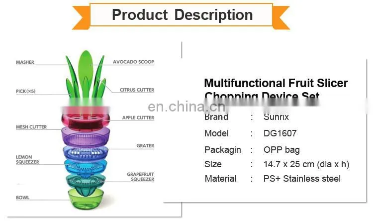 Modern design fruit slicer chopping with certificate