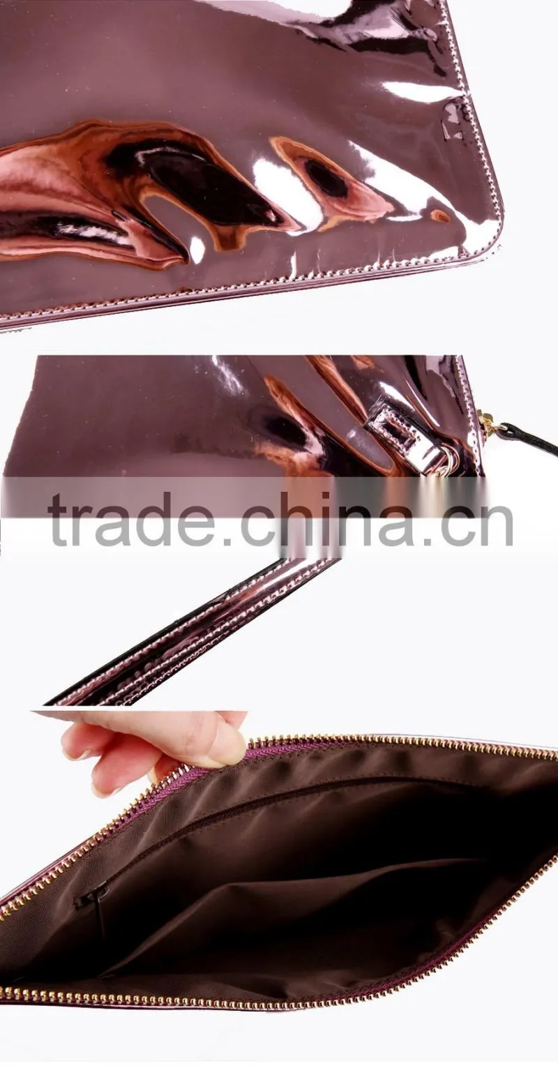 2016 New Design Fashion Lady Genuine Leather Envelope Clutch Bag