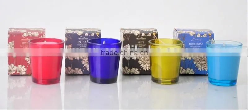 100g High quality Decorative scented Glass candle jar SA-1917