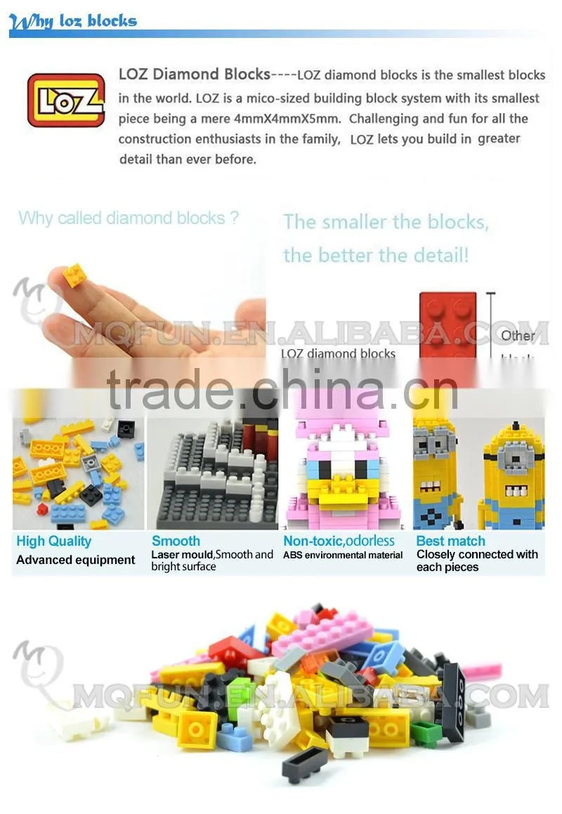 Mini Qute LOZ kawaii Star War R2D2 robot Yoda X-Wing Starfighter Darth Vader plastic building blocks brick model educational toy