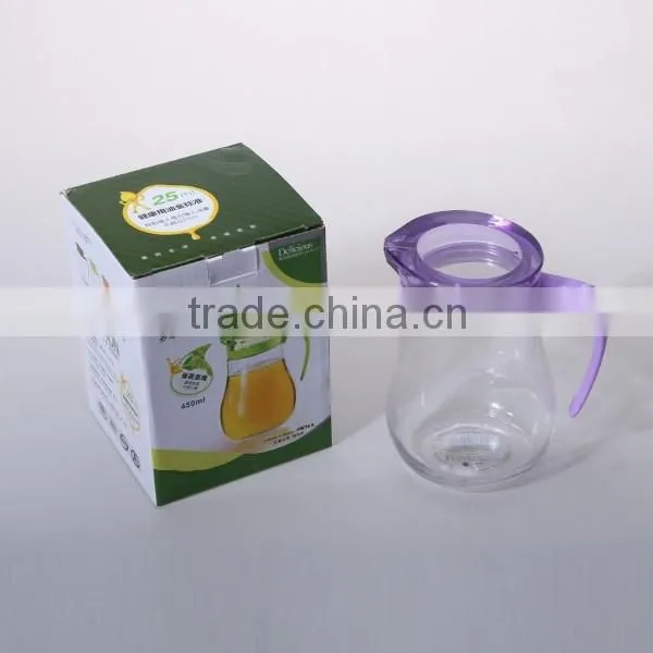 Retangular 650ml plastic cook oil bottle kitchen accessories
