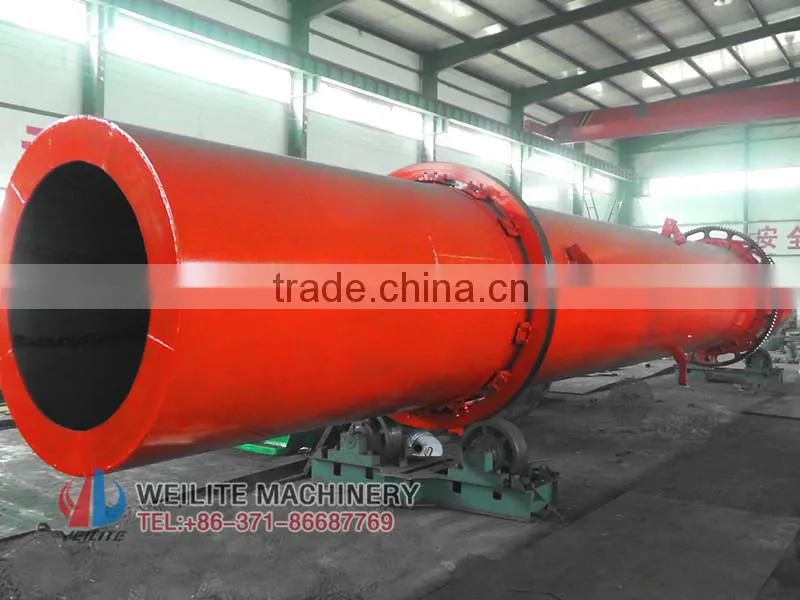Rotary Drying Machine For Charcoal Powder / Charcoal Powder Rotary Dryer
