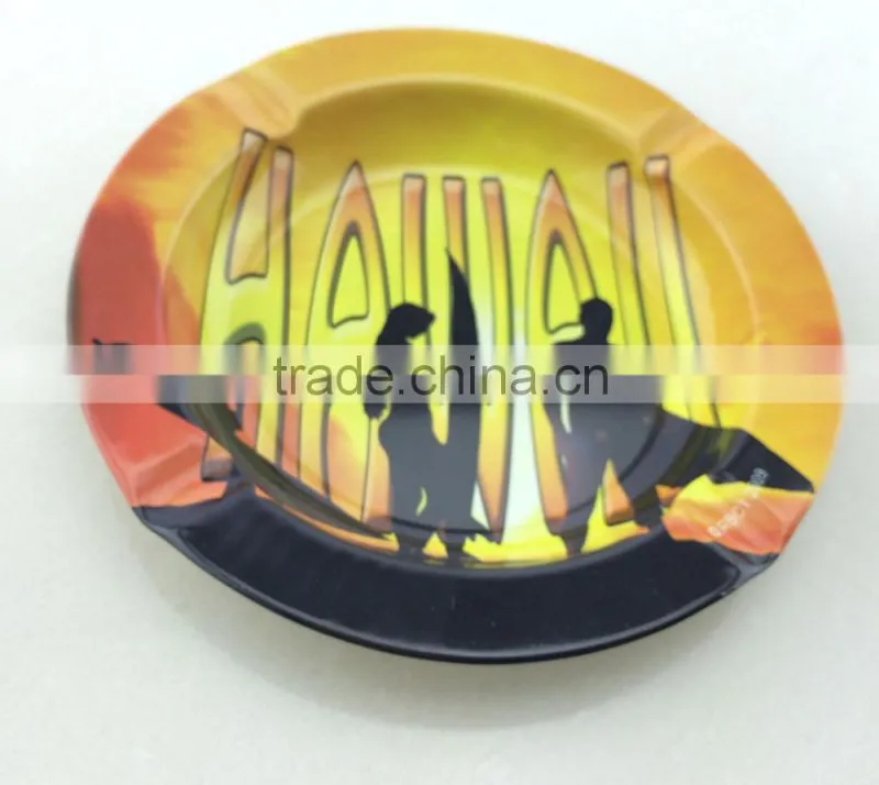 Customized good quality round metal food tin tray