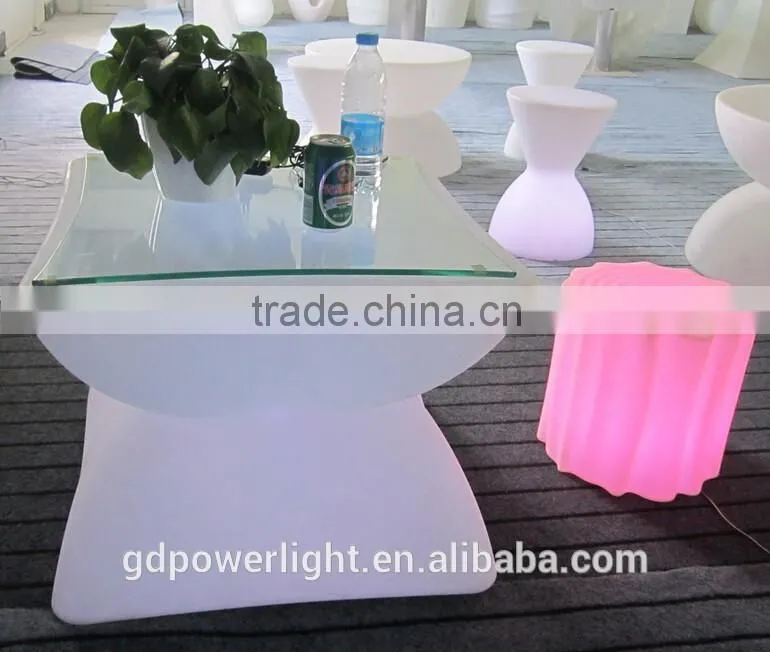 PE Plastic Bar Table with LED light and remote T003