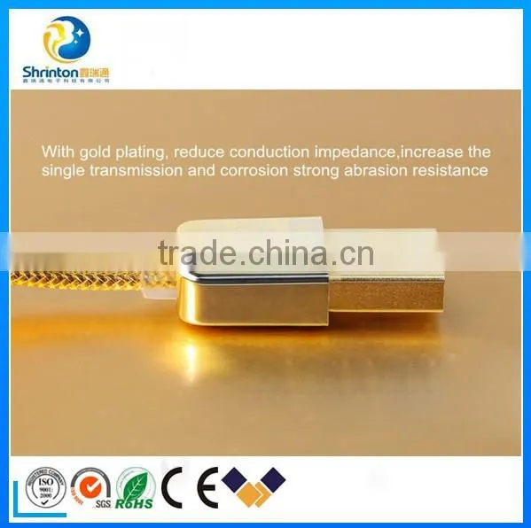 Hot selling Remax double sided 2.1A kingkong USB data cable for Samsung