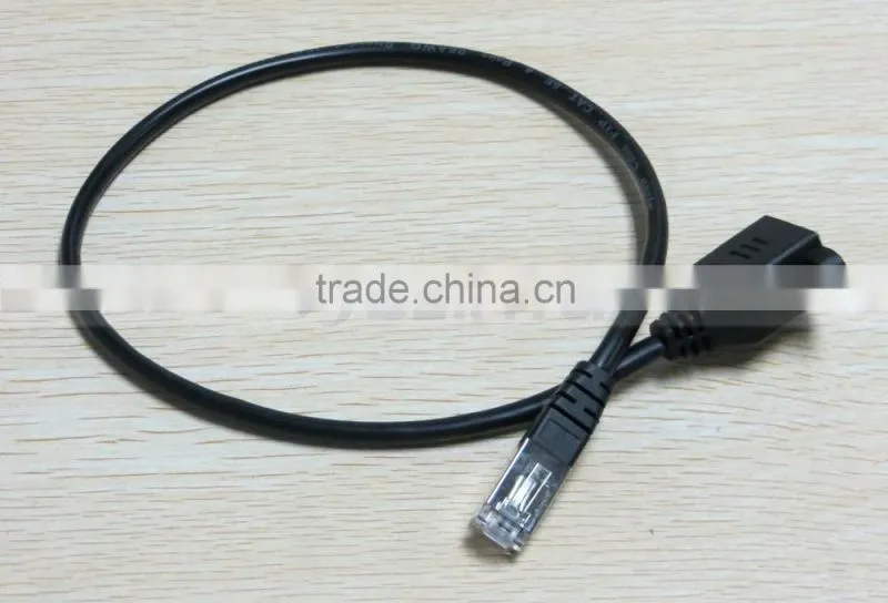 30CM 0.3M RJ45 Male to Female Screw Panel Mount Ethernet LAN Network Extension Cable