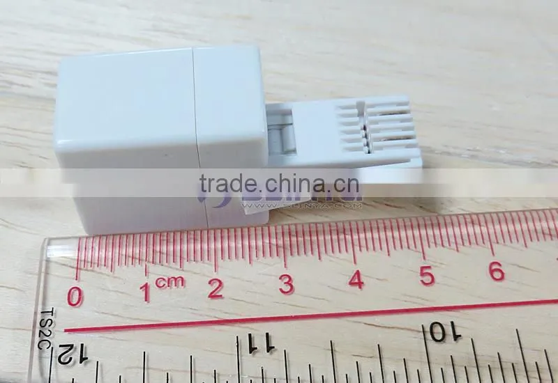BT Male UK Plug to 6P4C RJ11 US Telephone Socket Cable Connector