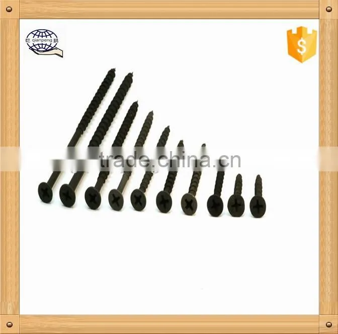 made in china low price black phosphated fine thread drywall screw