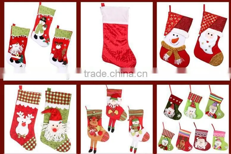 kids christmas decorations sock animal plush christmas sock /New design animal shaped plush christmas socks for 2015