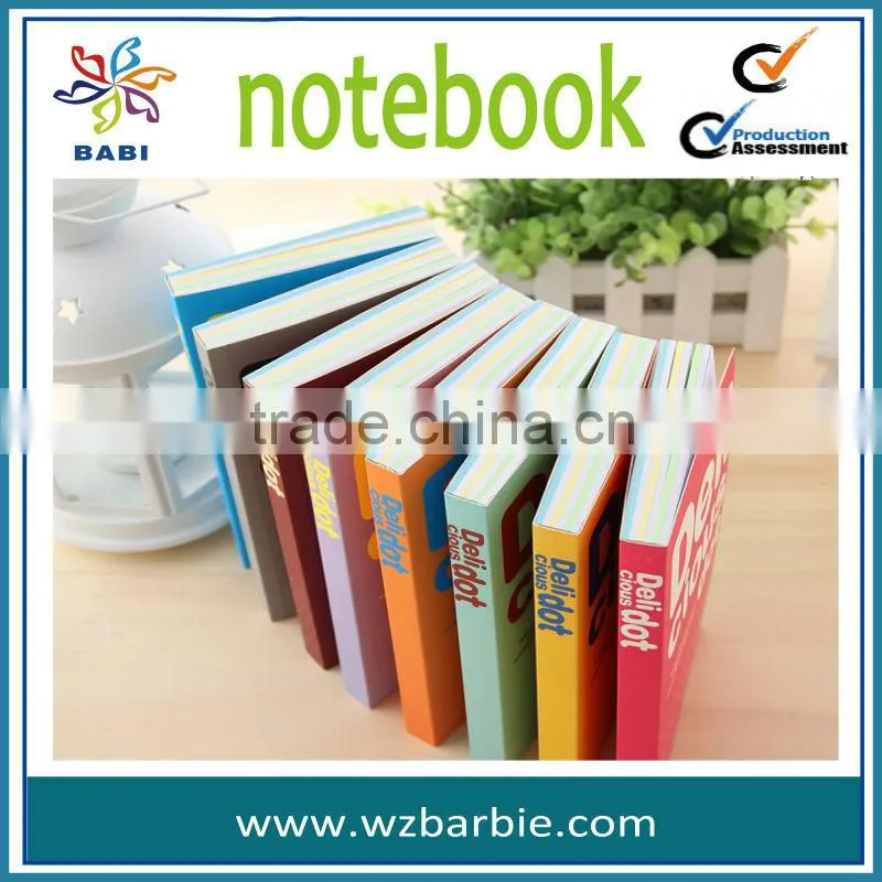 printed notebook with color page