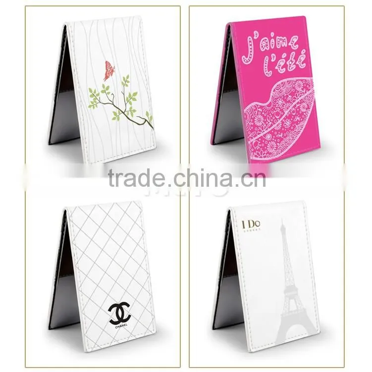 Creative lady makeup mini portable mirror compact with logo