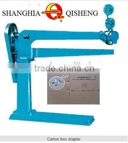 Semi-auto corrugated carton box stapler Machine