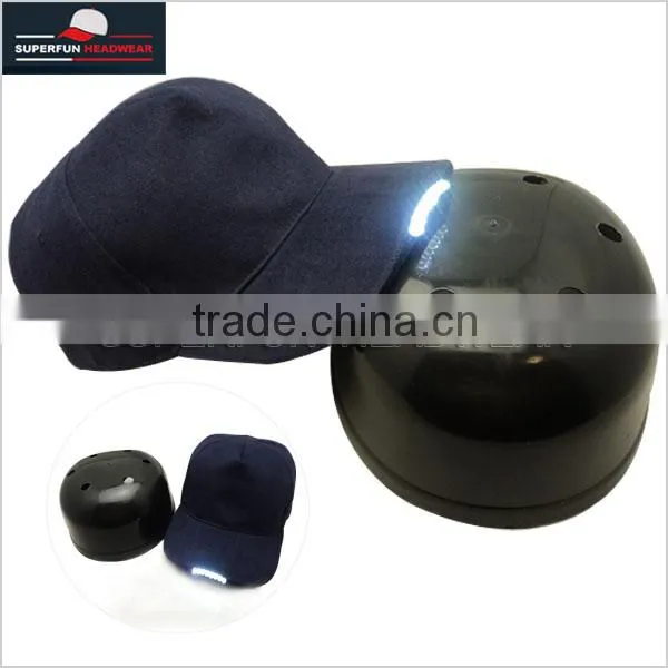 baseball style with LED light bump caps