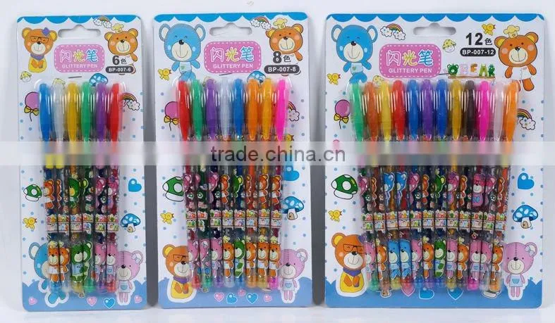 transparent glitter gel pen