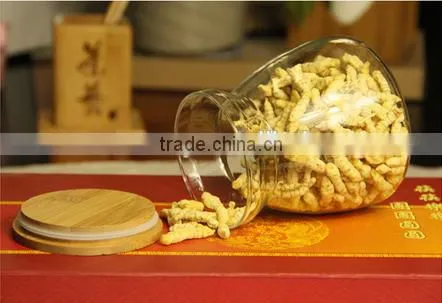 New style small bean jar hot selling airtight glass jar with bamboo lid