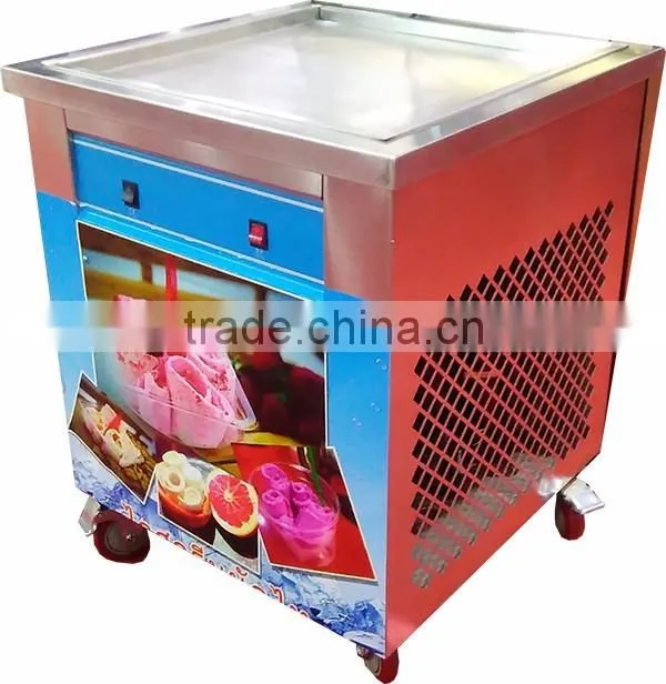 Hot Sale roll fry ice cream machine , fry ice cream roll machine, stir fry ice cream machine(ZQR500)