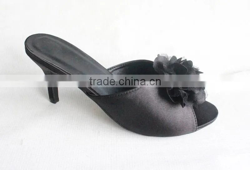 Sexy black high heel women sexy slipper sandal shoes