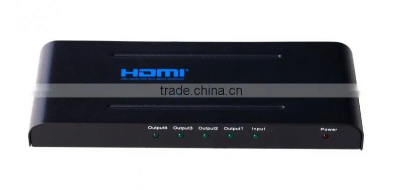 4-Port (1x4) HDMI 1.4 Amplified Powered Splitter / Signal Distributor - Ver 1.3 Full HD 1080P