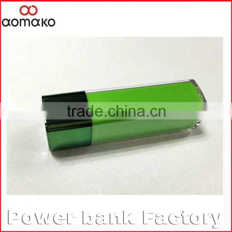 AK-011 High capacity manaul for power bank promotion gift lipstick ROHS Power bank for smartphones