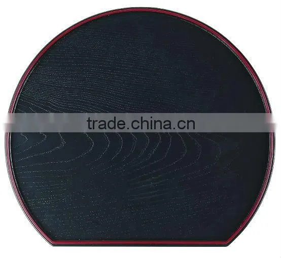 black plastic square food tray for fast food serving