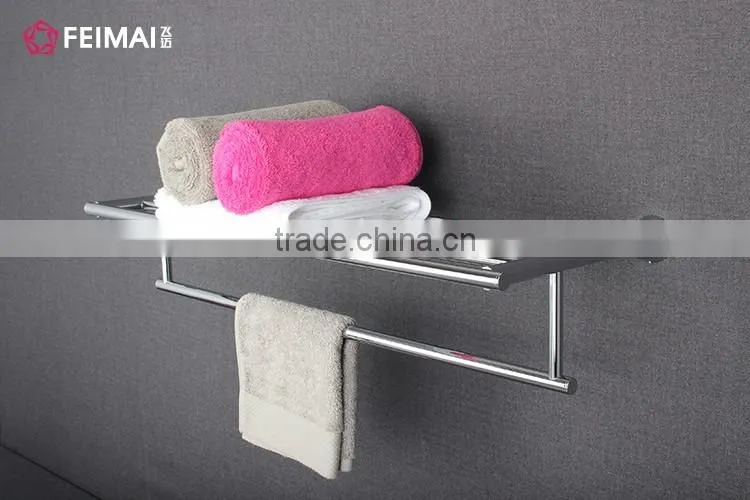 Wall Mounted Shelf Towels Bath Set Expandable Towel Rack Holder