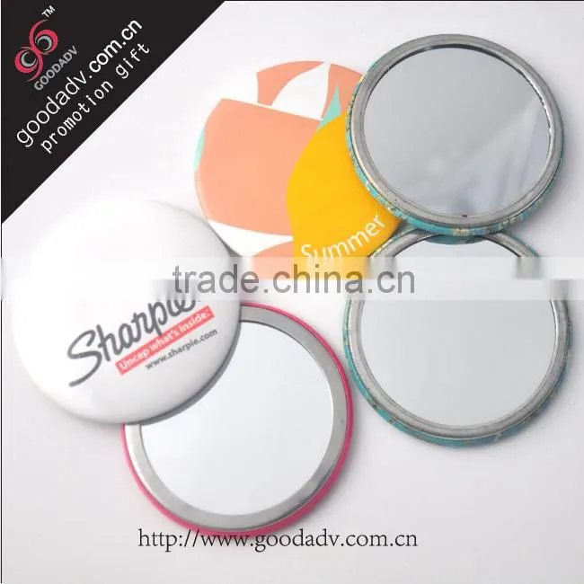 Wholesale fine quality customized multipurpose mirror key rings gd printed with smile face