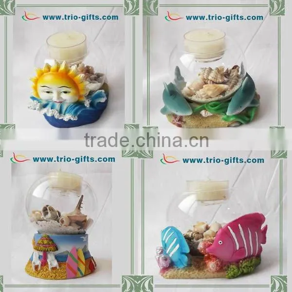 Home decorative glass ball candle holder