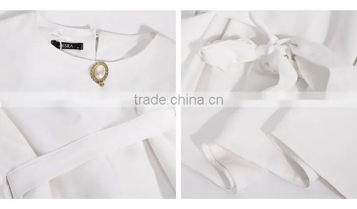 Wholesale Women Long Sleeve Girl White Shirt Tops in Guanghzhou