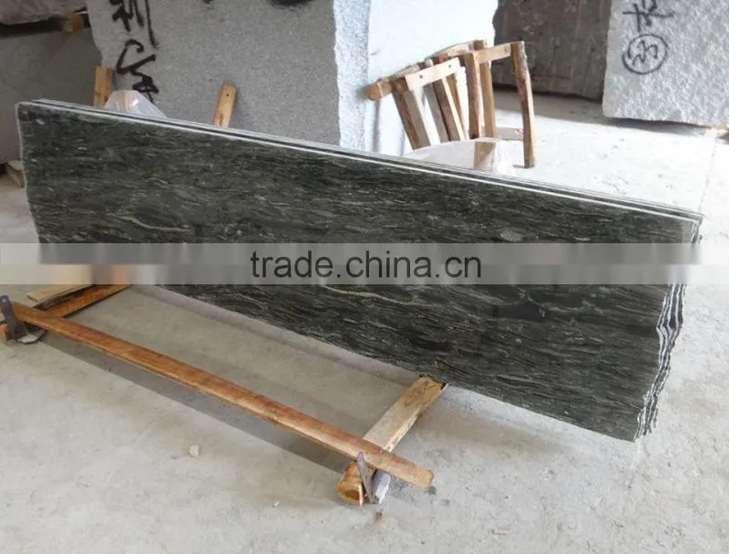 Cheap olive green granite polished slab