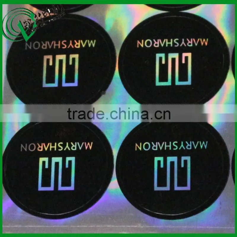 Qualified label hologram logo for cosmetic bottle/jar