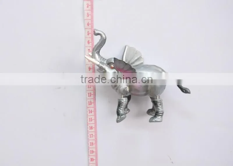 Pearl Powder 4 inch Plastic Thailand Elephant Tourist Souvenir Magnet