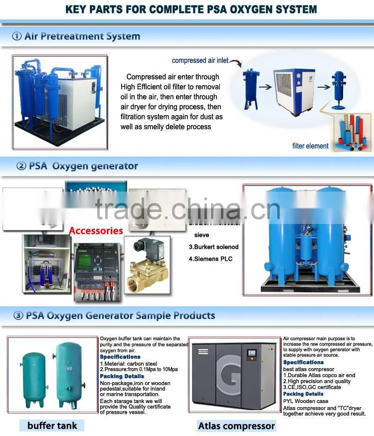 Oxygen filling plant PSA Oxygen Generator industry manufacture