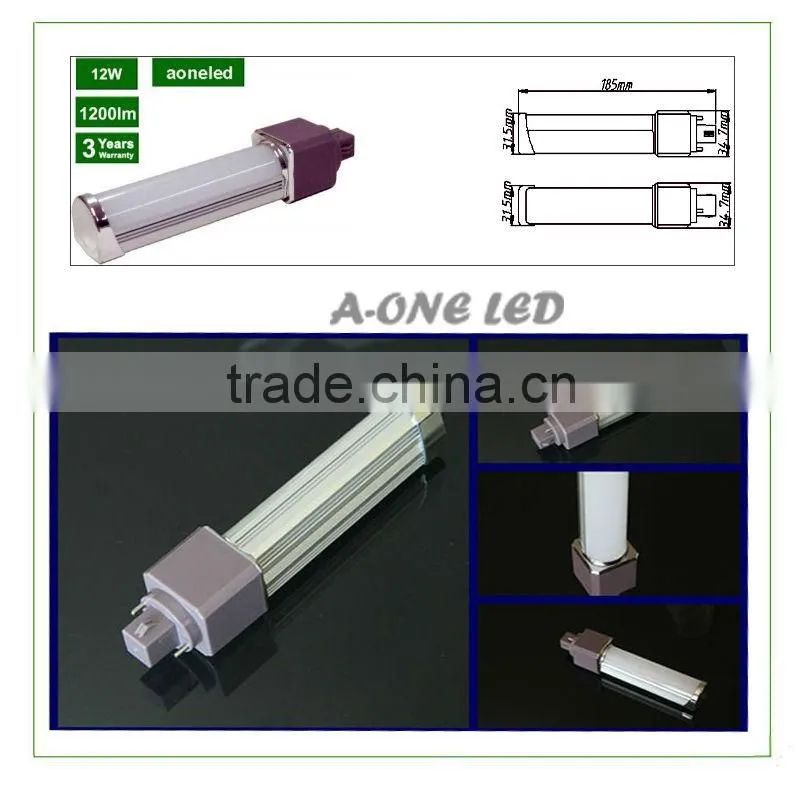 CE RoHS approved 12W led pl light ;high lumen g24 12w led lights made in China