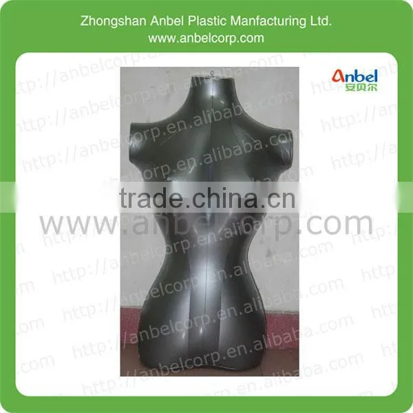 PVC upper body plastic torso inflatable woman dummy for clothes display