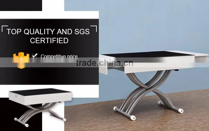 Lift Metal Glass Coffee Table Transformer Mechanism