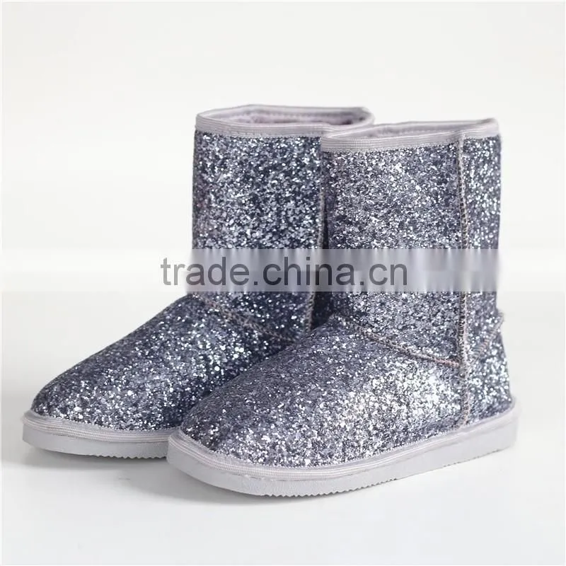Ladies grey glitter boot