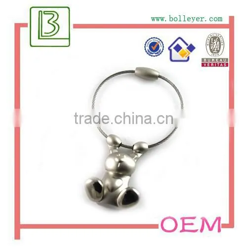 Blank Metal silver clover hardware gift Keychain