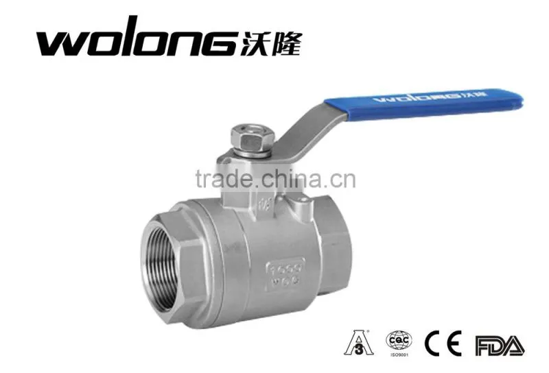 Stainless steel industrial 2-pc ss316 type ball valve