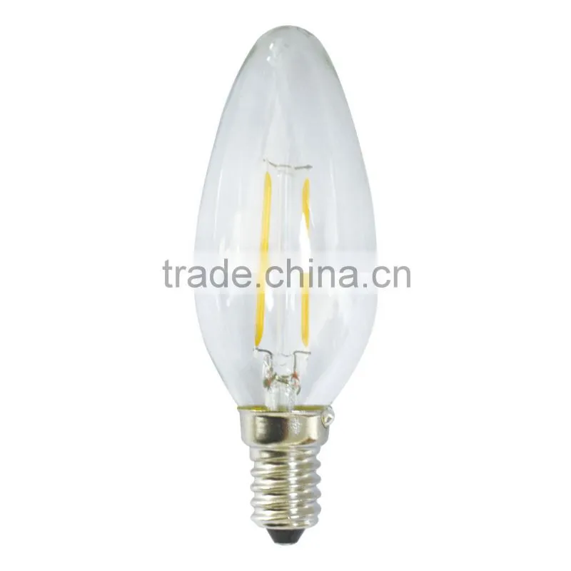 E27 E14 led G45 bulb light 2w led filament bulb lamp,CE,RoHS