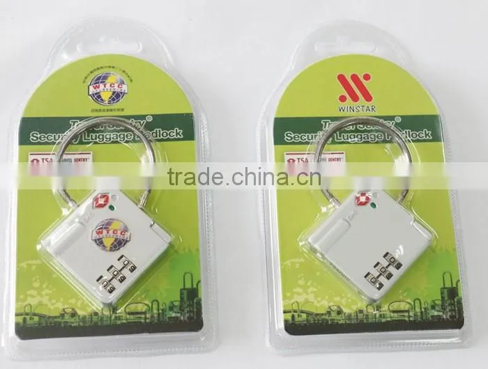TSA529 3 Dial wholesale travel Zinc alloy TSA luggage lock