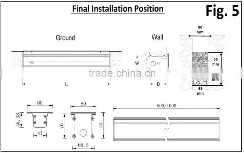 High Power IP67 Linear Inground LED Led Underground Light