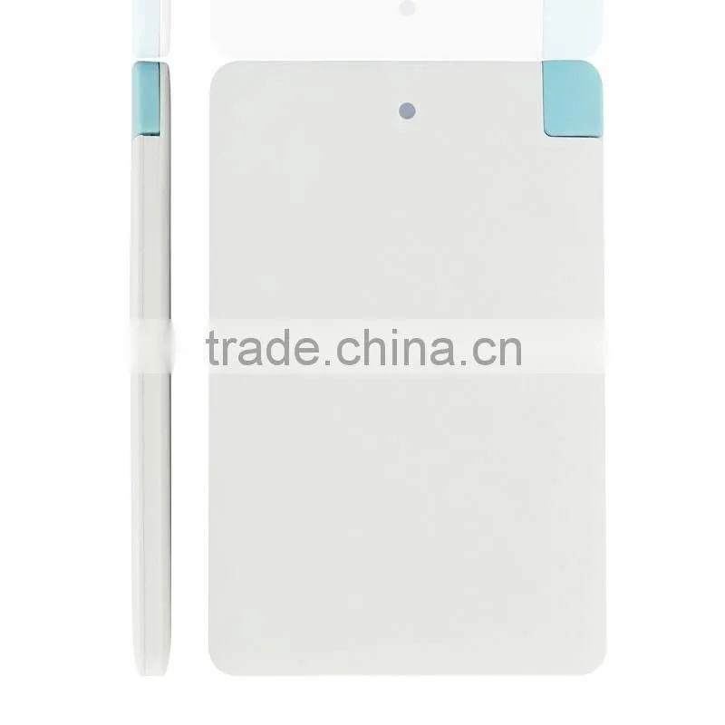 2016 hot promotional gift custom logo 2500mah portable ultra thin credit card size power bank battery pack charger