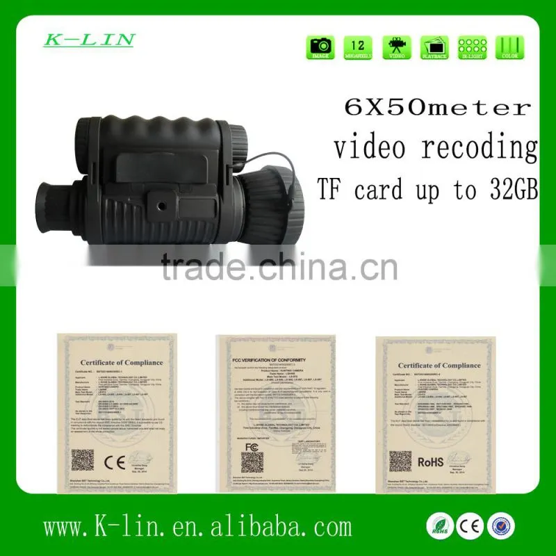 Waterproof Recordable Monocular Night Vision Scope