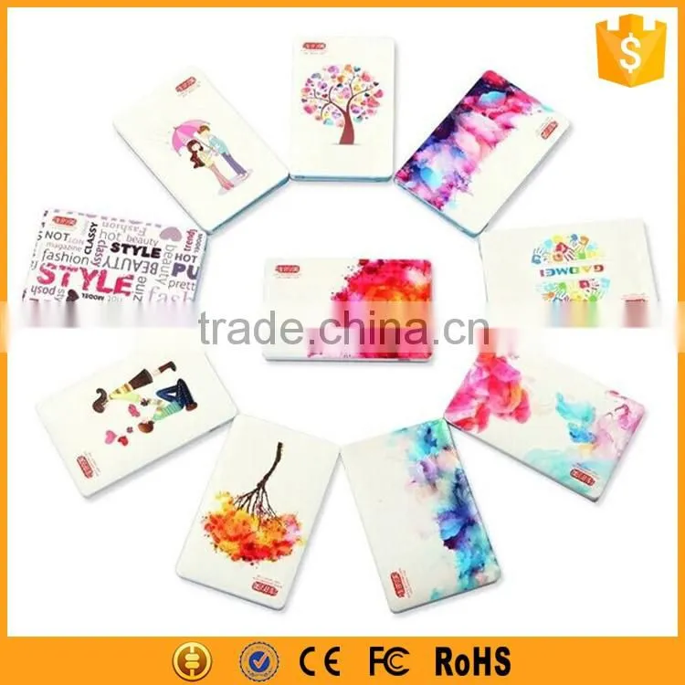 ABS Slim ABS Factory Custom Unique Power Bank Credit Card 2000mAh