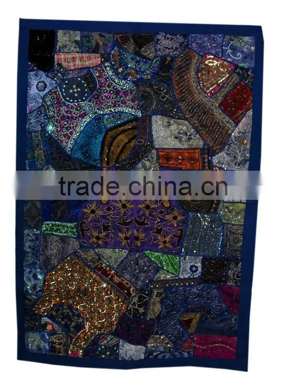 Indian Hand Embroidered Cotton Tapestries Wall Hanging tapestry / wall hanging