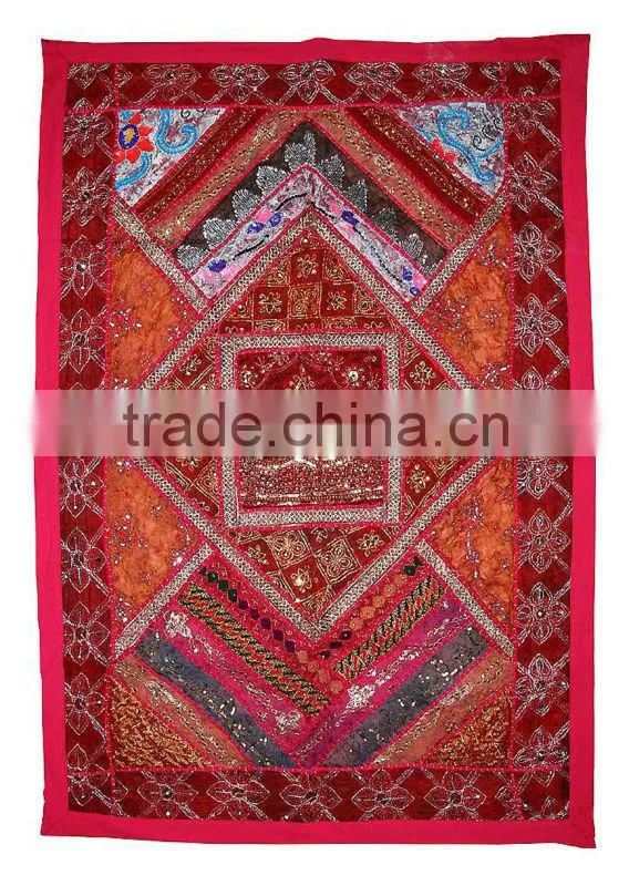 Indian Hand Embroidered Cotton Tapestries Wall Hanging tapestry / wall hanging