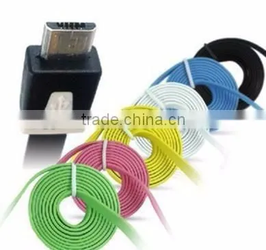 Colorful USB 2.0 Male to Micro USB Male Flat Data Cable