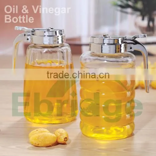 household glass sesame oil bottle cooking oil glass bottle with handle cap