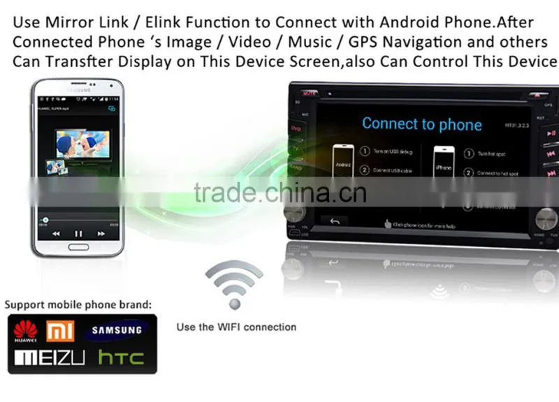 6.2'' touch screen 2din car stereo android with WIFI DVD GPS BT 3G