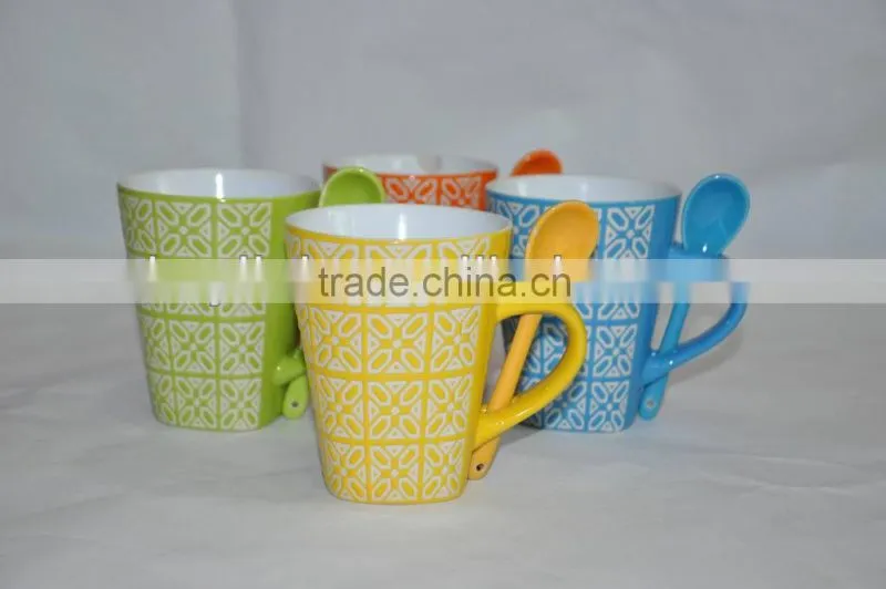 stylish coffee mugs with spoon